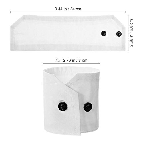 2Paare Weiße Manschetten Abnehmbar Für Elegant 1