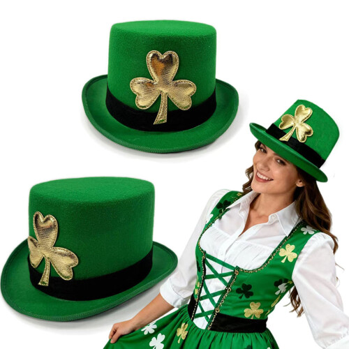 Breathable Cloth Top Hat Celebrating Patrick's-Green 2