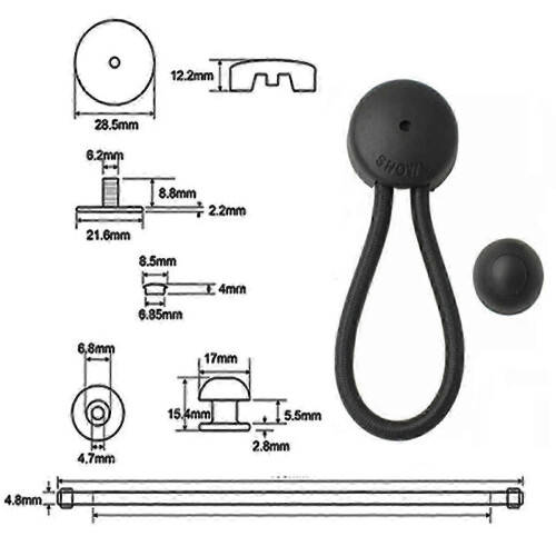 Fastener Bungee Shock Cord Cover Clip Bungee Loop with Knob 2