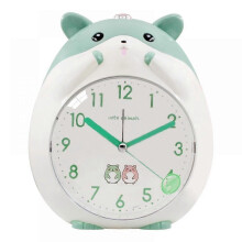 SAYTAY Alarm Clocks for Bedrooms, Cartoon Alarm Clock Hamster Alarm Clock Night Light, Student Children's Home Decoration Desktop Clock(Green)