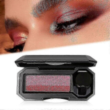 (C) Two-Tone Eyeshadow, Lazy Dual Color Eyeshadow Glitter Gradient Eye Shadow Palette Easy Quick Makeup Eyeshadow Set With Brush