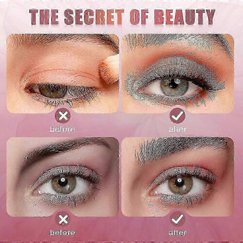 (F) Two-Tone Eyeshadow, Lazy Dual Color Eyeshadow Glitter Gradient Eye Shadow Palette Easy Quick Makeup Eyeshadow Set With Brush 2