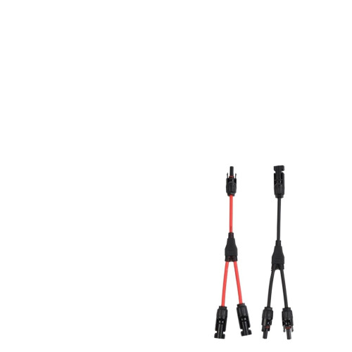 Solar Y Branch Connector 30A Pair, MC4 Parallel Connector 1 to 3 for Solar Panel System Black Red 2