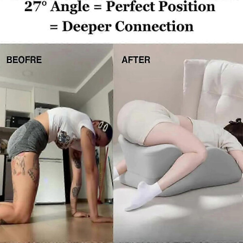 Couple Pillow with 27 Ergonomic Incline Memory Foam Wedge for MultiPosition Support Gray 2