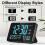 Digital Clock Alarm Clock WiFi Clock, Extra Large Letters, Temperature and Humidity, Calendar, Week 3