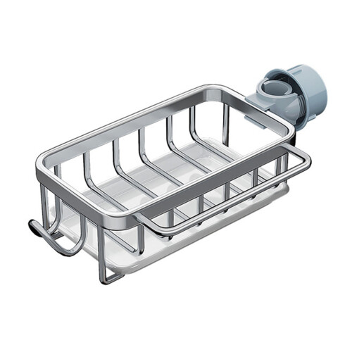 Multifunctional Sink Caddy for Dish Soap Sponge Brush with Drip Tray 2