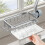 Multifunctional Sink Caddy for Dish Soap Sponge Brush with Drip Tray 6