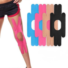 Vorgeschnittenes Kinesiologie-Tape fürs Knie, 4 Stück, atmungsaktives, wasserfestes Sporttape zum Laufen, Tennisspielen und Schwimmen