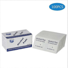 100 salviette disinfettanti imbevute di alcol per attrezzature da esterno, confezione di cotone disinfettante per la pulizia.