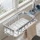 Multifunctional Sink Caddy for Dish Soap Sponge Brush with Drip Tray 15