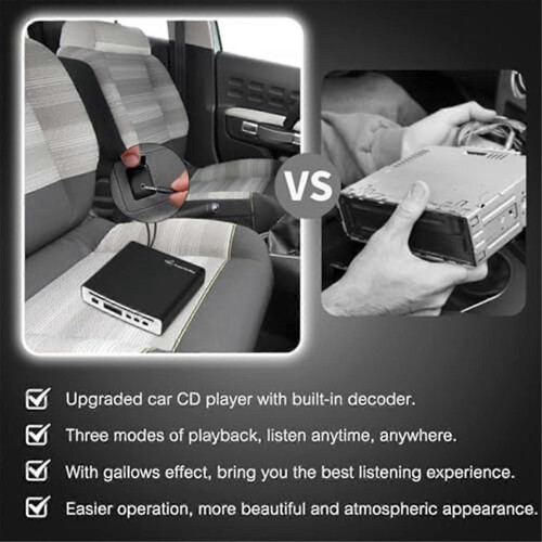 Externer Universal-CD-Player für Auto/TV/Laptop mit USB- oder Typ-C-Anschluss und AUX-Anschluss 1