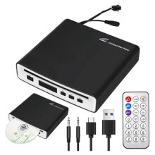 Externe universele auto-cd-speler, draagbare cd-speler voor auto/tv/laptop met USB- of Type-C-poort en AUX-aansluiting.