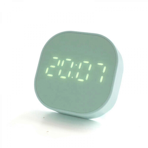 Shower Wall Clock Temperature Display With Suction Cup Kitchen And Bathroom Touch Screen Timer Green-Good