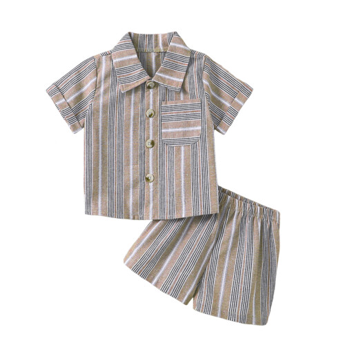 (6-12 Months, Khaki) Letní oblečení pro elastickým pasem