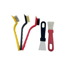 Wire Brush Oven Scraper Set, Anti-scratch Anti-slip Handle, Smooth Stainless Steel