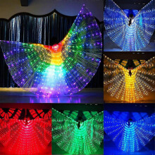Beste aanbieding - Glow Angel Dance Wings voor volwassenen en kinderen, meerkleurige LED-verlichting, buikdansvleugels