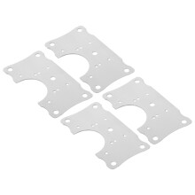 4Stk Scharnier Reparaturplatten Türbohrloch Abdeckung Aus