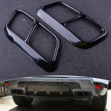 2x Black Exhaust Mufflers Cover Fit For Land Rover Range Rover Sport 2018 2019