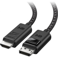 Cavo DisplayPort 1.4 a HDMI 8K da 1,8 m (6 piedi) con supporto per 4K 120Hz e 8K 60Hz.