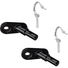 Bicycle Trailer Coupling with Locking Pin, Steel Adapter (2 Sets) - SHENSHEN