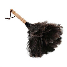 Ostrich Feather Duster, Feather Duster Fluffy Natural Genuine Ostrich Feather with Wooden Handle and