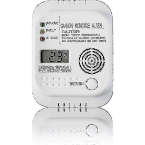 Koolmonoxidemelder, op batterijen, gasdetector met display en temperatuurmeter - Uitstekend
