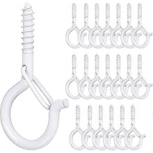 20PCS White Ceiling Q-Hanger Screw Hooks compatible with Christmas Lights, Q Hook