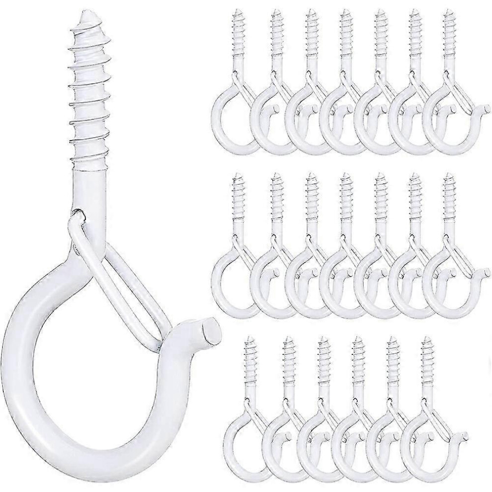 20Pcs White Ceiling Q-Hanger Screw Hooks Compatible With Christmas Lights, Q Hook 3166417609421