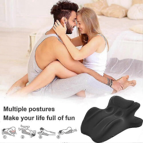 Couples Pillow with 27 Ergonomic Tilt, Contoured Memory Foam Support for Side Sleepers, Black 1