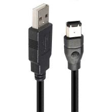 JUNSUNMAY 1,8 m FireWire IEEE 1394 6-Pin Stecker auf USB 2.0 Stecker Adapterkabel