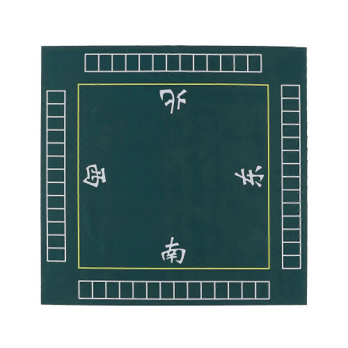 Πράσινο χαλάκι παιχνιδιού Mahjong - Κάλυμμα πλακιδίων με παχύ τετράγωνο σχέδιο