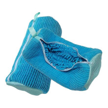 Lot de 2 sacs à linge pour chaussures, compatibles avec machine à laver et sèche-linge, adaptés à tous types et pointures de chaussures.