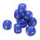 20PCS 6 Sides Number Dice Round Corner Design Plastic Dice Set Board Game Teaching Tools Blue 5