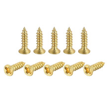 Vis à bois en laiton, connecteur autotaraudeur à tête plate Phillips M2x8mm pour porte