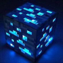 Remise Minecraft Game Peripheral Miners Lampe Oplaadbaar Nachtlampje Speelgoed (Blauw)