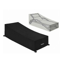 Protective Cover, Waterproof, Windproof, Anti-UV, 210D Oxford Fabric Sun Lounger Protective Cover (210x75x40/80cm) - Black