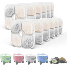12-Pack Cat Water Fountain Filters Compatible With Catit Pixi Pet Fountain