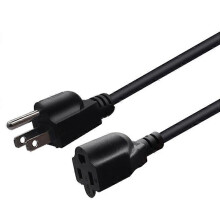 Cable de extensión de alimentación NEMA 5-15P a 5-15R 16AWG