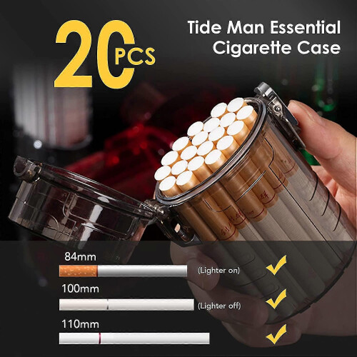Waterproof Cigarette Case, Joint Holder Case Smell Proof, Waterproof Airtight Container, Cigarettes Case for 100mm King Size Multipurpose 2