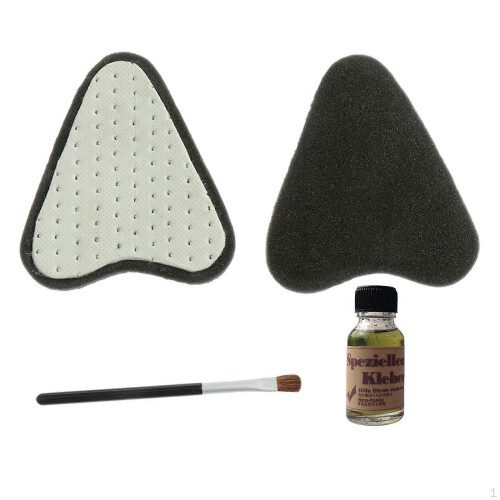 Kit de suporte auricular especial para cães, com escova e cola, compatível com cães de porte médio e grande.