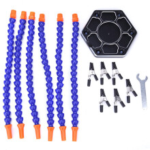 Soldering Helping Hands with Six Flexible Arms, Adjustable Third Hand PCB Holder Stand for Electronics