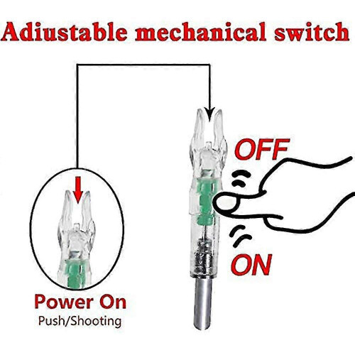 Pontas de flecha com LED, automáticas - 12 unidades, compatíveis com arco e flecha de 6,2 mm para caça. 1