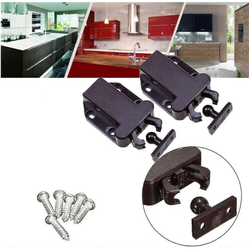 Conjunto de 6 Fechos de Pressão com Abertura Automática compatíveis com Gavetas e Armários 1