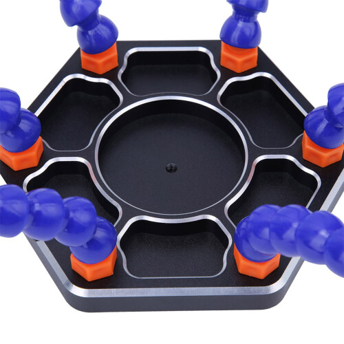 Soldering Helping Hands with Six Flexible Arms, Adjustable Third Hand PCB Holder Stand for Electronics 1