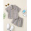(6-12 Months, Khaki) Letní oblečení pro elastickým pasem 2