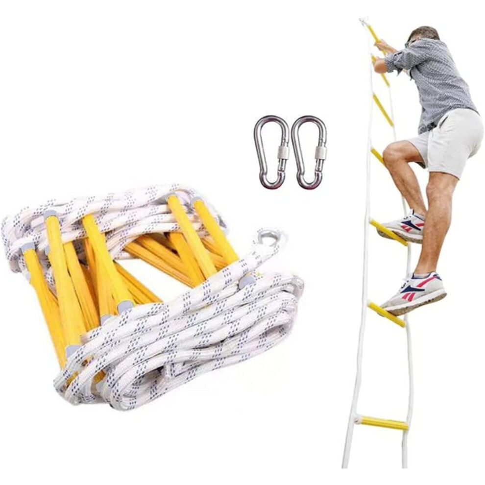 Fire Escape Ladder 6M 20Ft For 28 Storey Building, Tearresistant Roof Rope Ladder 450Kg Capacity 9771547659525