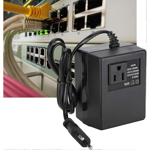 Conversor de voltagem de 300W com plugue europeu, compatível com 220V-110V. 2