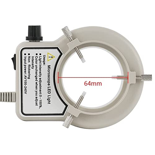 Adjustable LED Microscope Ring Light 72 SMD for Stereo Microscope with Dimmable Brightness Control 1