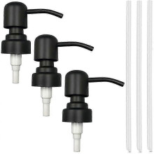 3 Pieces Replacement Pump, Stainless Steel Soap Pump, Soap Dispenser Pump Head, Soap Dispenser Replacement Pump, for Liquid Bottle