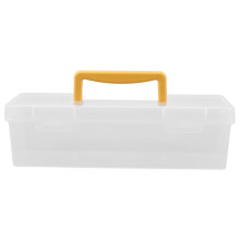 Plastic Storage Box with Handle and Locking Lid for Art and Craft Supplies, Sewing Tools Organizer